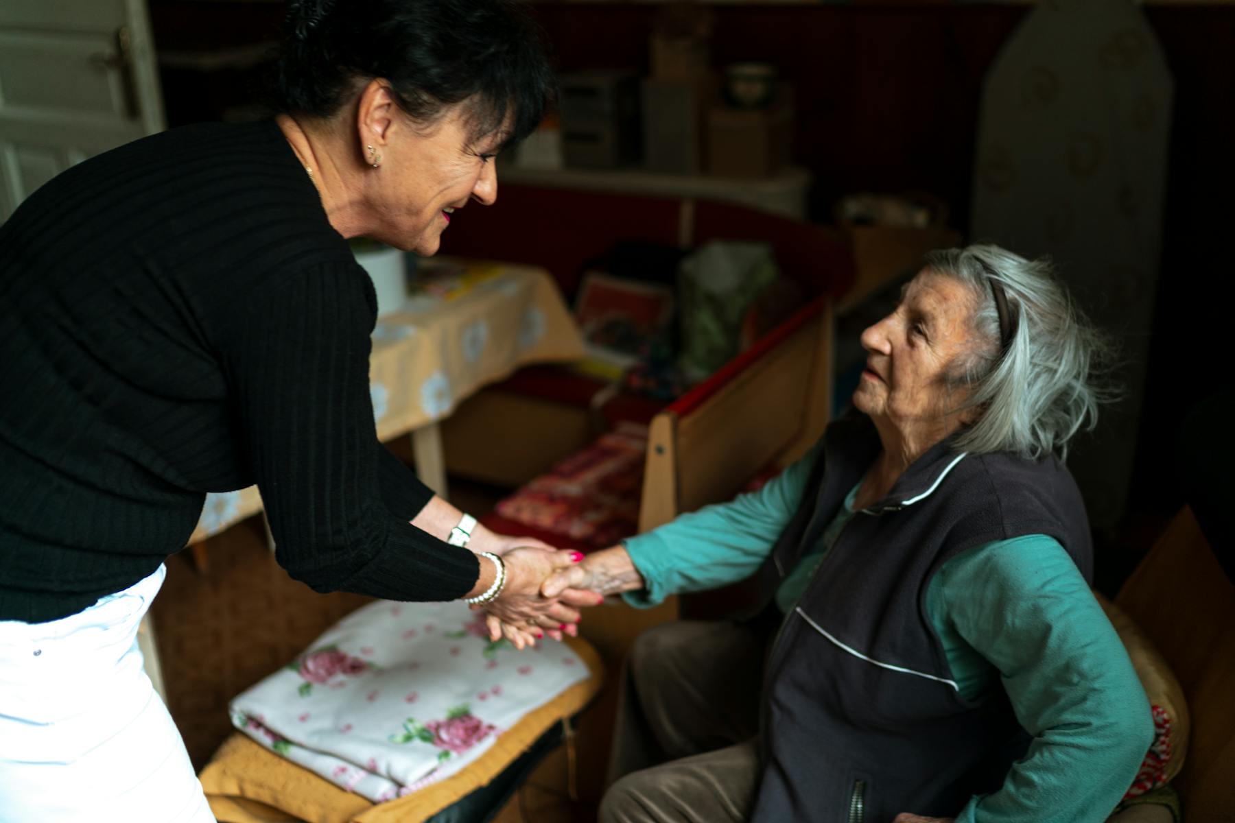 A Megacare nurse meeting a patient for intake